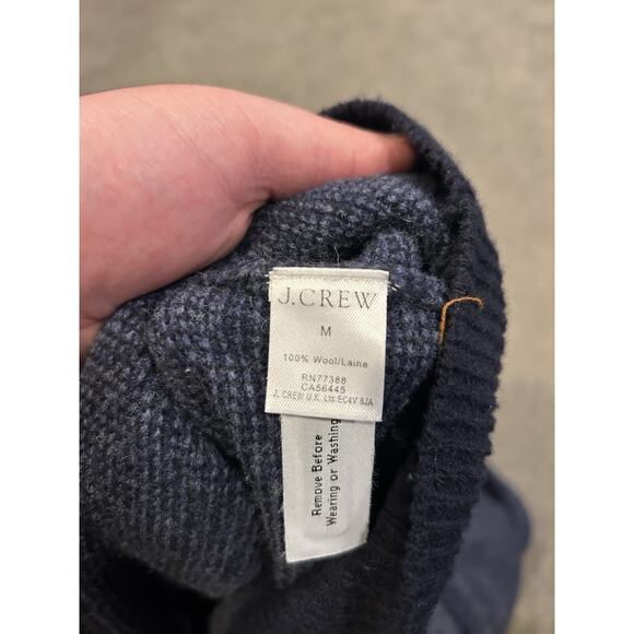 J. Crew Sweater Mens Large Blue Supersoft Crewneck wool Blend Pullover - Picture 6 of 6